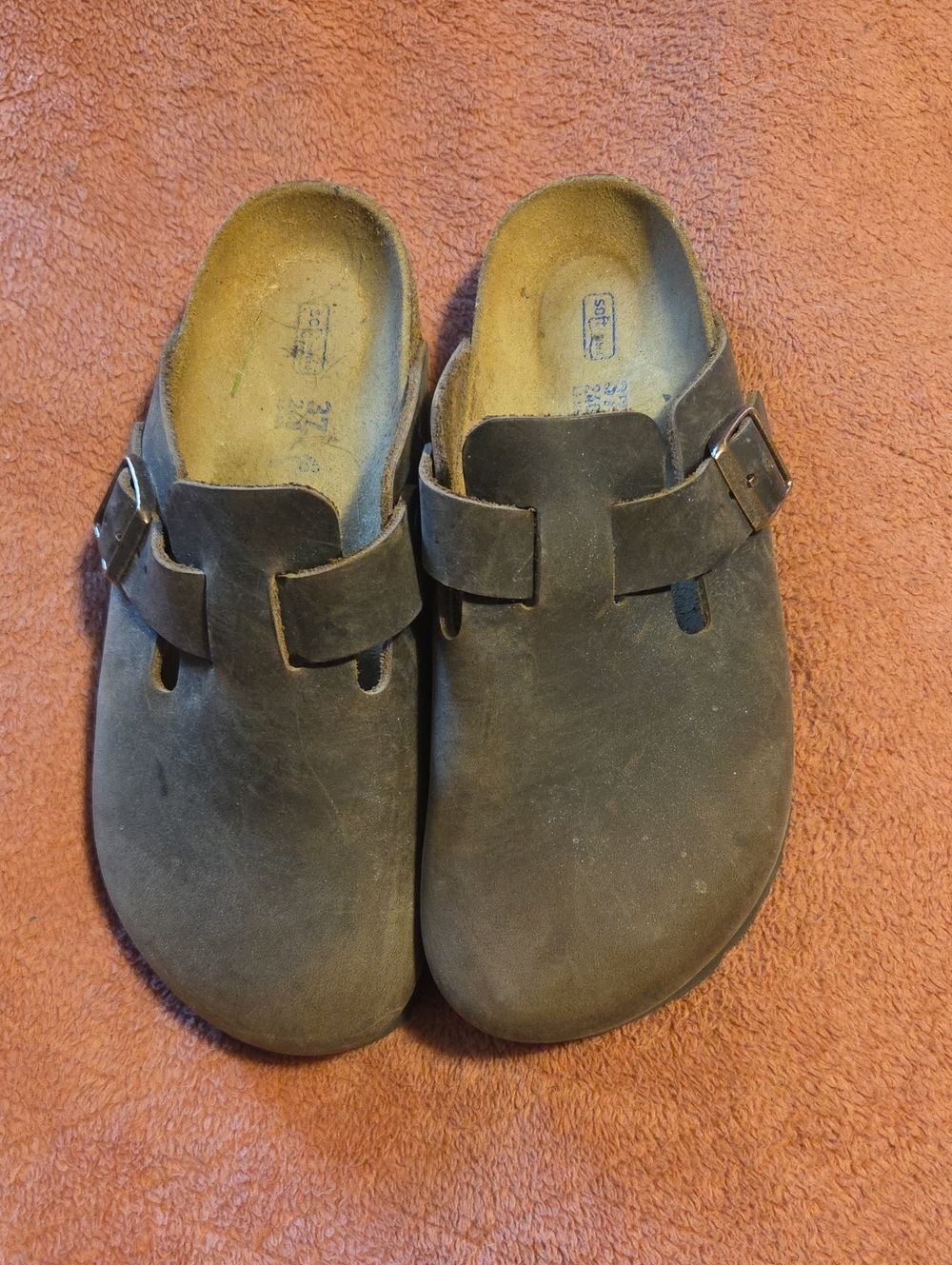 Women's Birkenstock Boston's Havana Oiled Leather, Soft Footbed